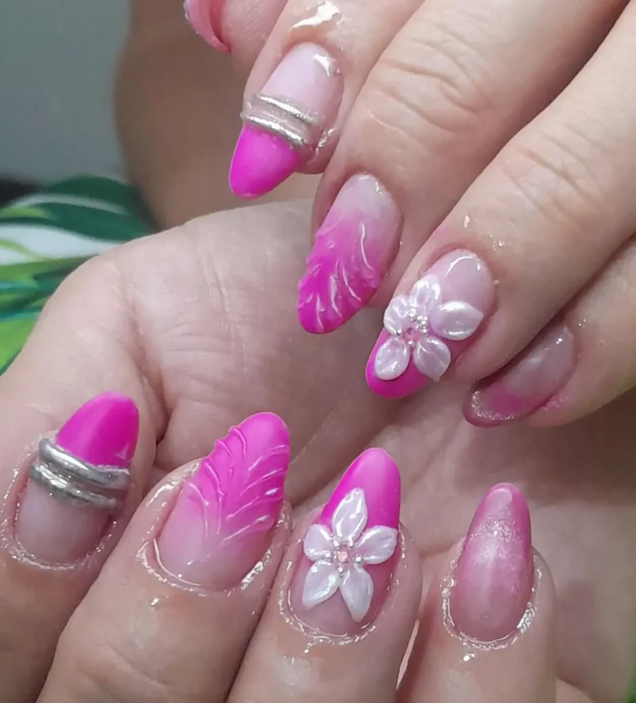 gel rosa flor